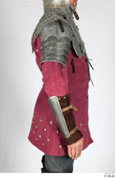  Photos Medieval Knight in mail armor 7 Historical Medieval Soldier red gambeson upper body 0008.jpg